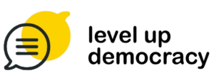 level up democracy logo